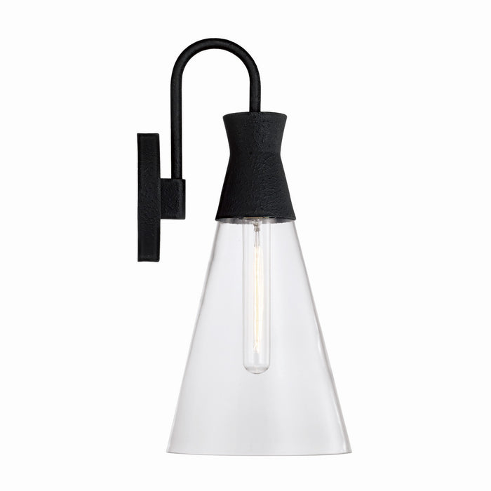 Capital Lighting 650311XK One Light Wall Sconce, Textured Black