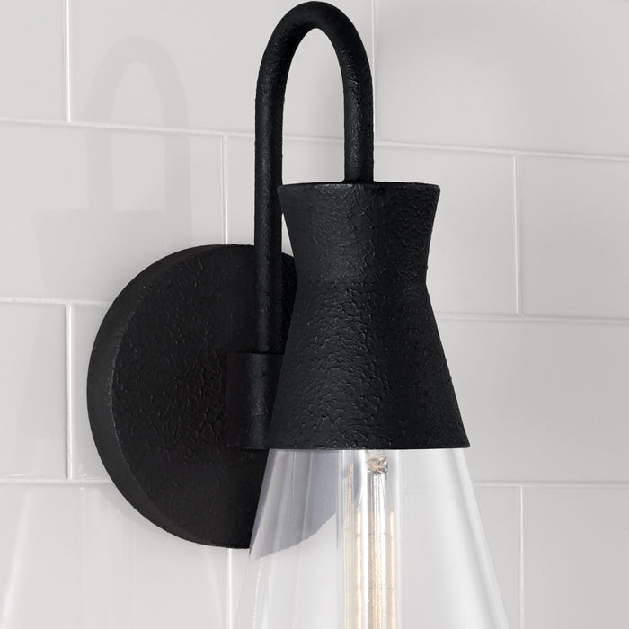 Capital Lighting 650311XK One Light Wall Sconce, Textured Black