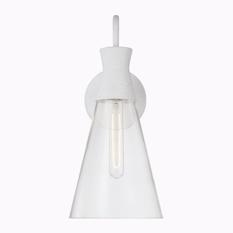 Capital Lighting 650311XW One Light Wall Sconce, Textured White