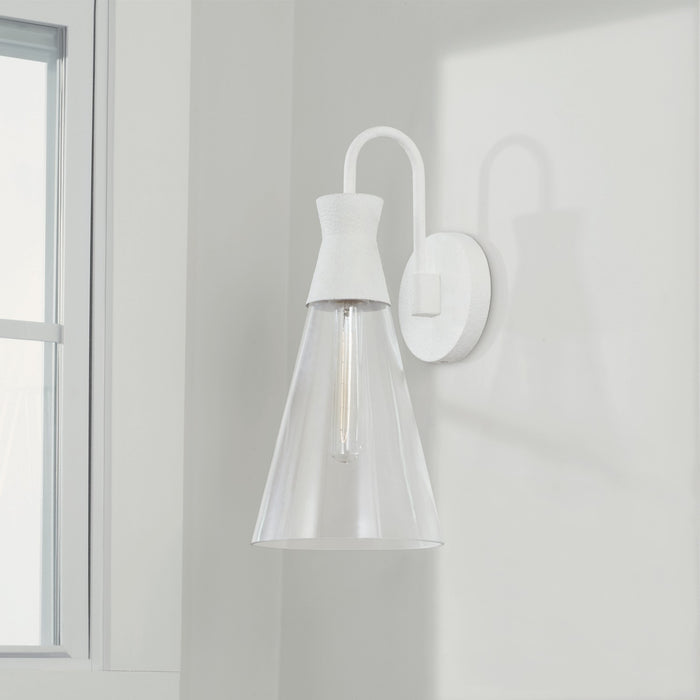Capital Lighting 650311XW One Light Wall Sconce, Textured White