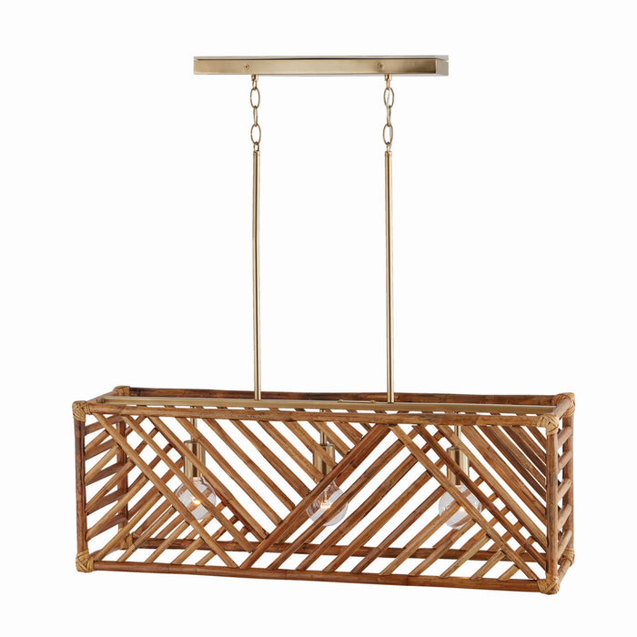Capital Lighting 847431MA Three Light Island Pendant, Matte Brass