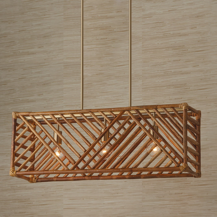 Capital Lighting 847431MA Three Light Island Pendant, Matte Brass