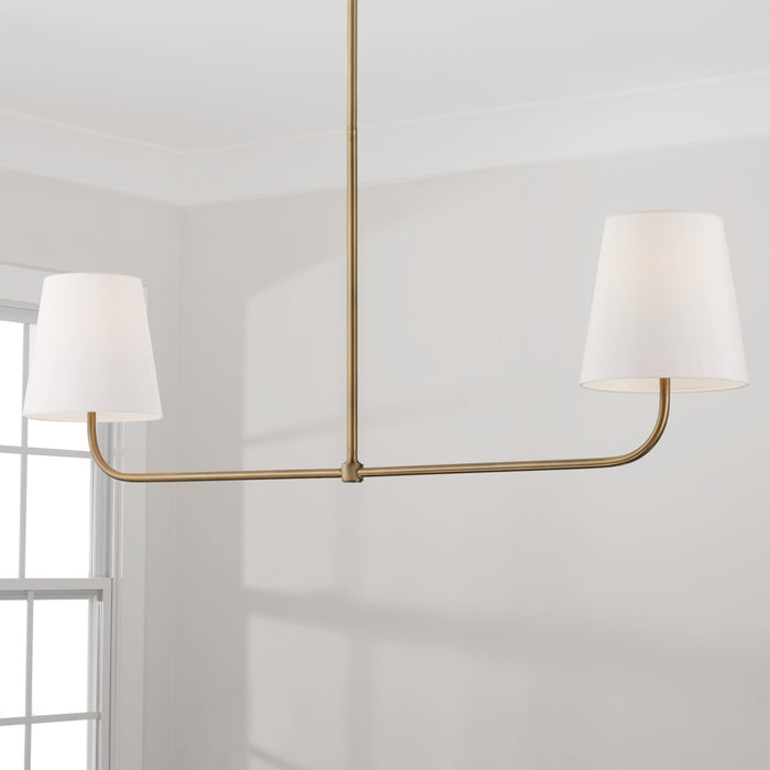 Capital Lighting 849421AD Two Light Island Pendant, Aged Brass