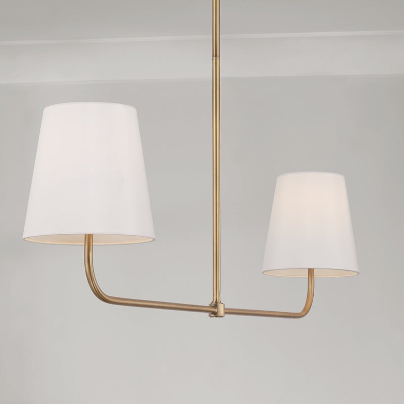 Capital Lighting 849421AD Two Light Island Pendant, Aged Brass