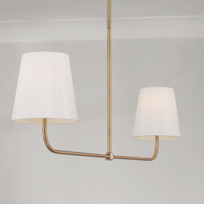 Capital Lighting 849421AD Two Light Island Pendant, Aged Brass