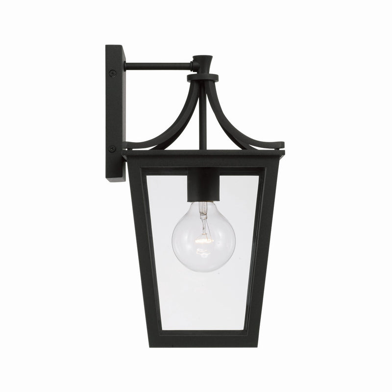 Capital Lighting 947911BK One Light Outdoor Wall Lantern, Black