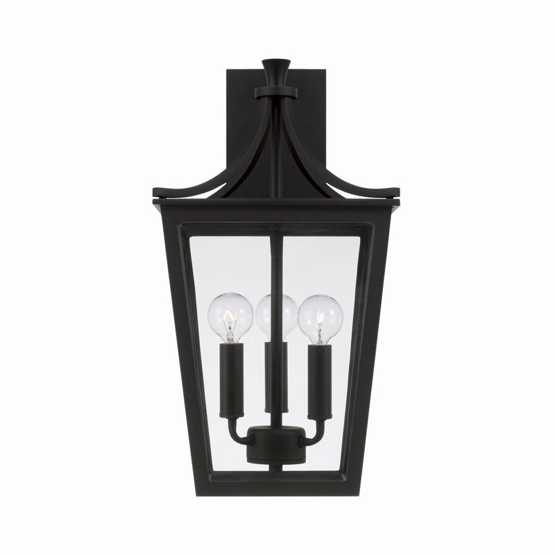 Capital Lighting 947931BK Three Light Outdoor Wall Lantern, Black