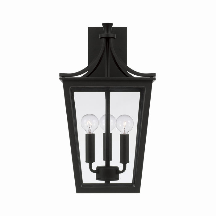 Capital Lighting 947931BK Three Light Outdoor Wall Lantern, Black