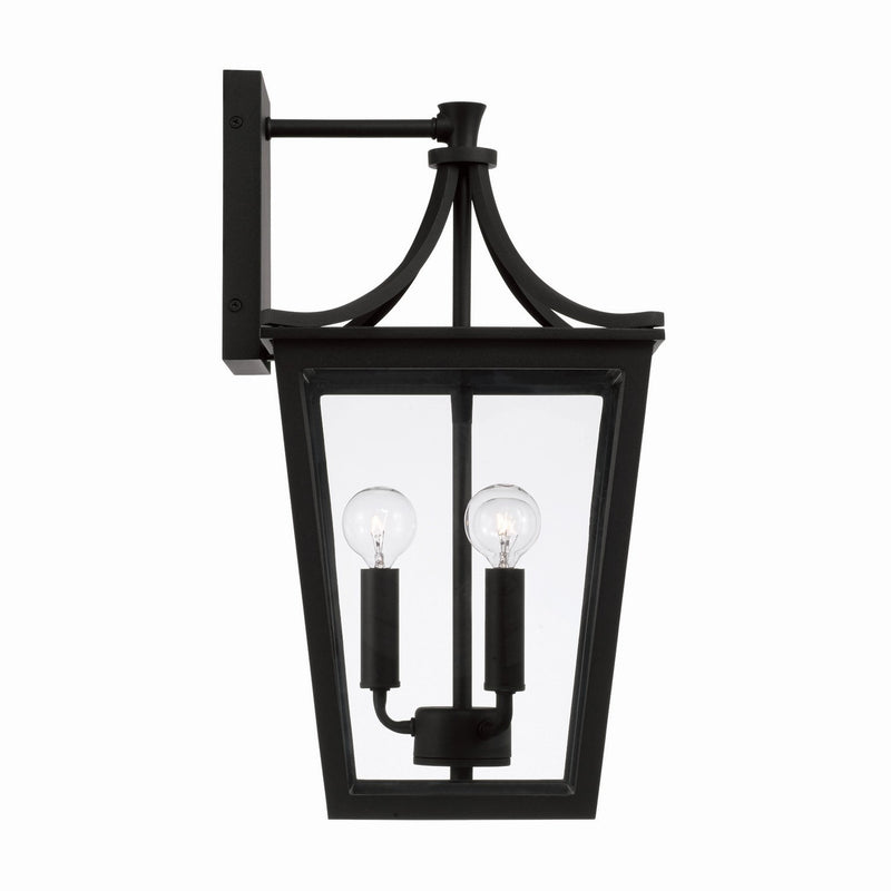 Capital Lighting 947931BK Three Light Outdoor Wall Lantern, Black