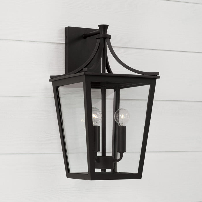 Capital Lighting 947931BK Three Light Outdoor Wall Lantern, Black