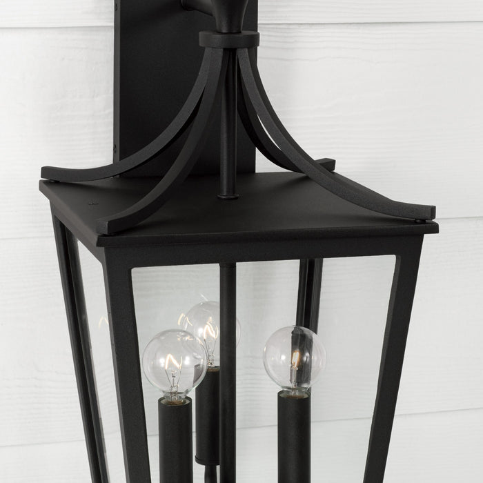 Capital Lighting 947931BK Three Light Outdoor Wall Lantern, Black