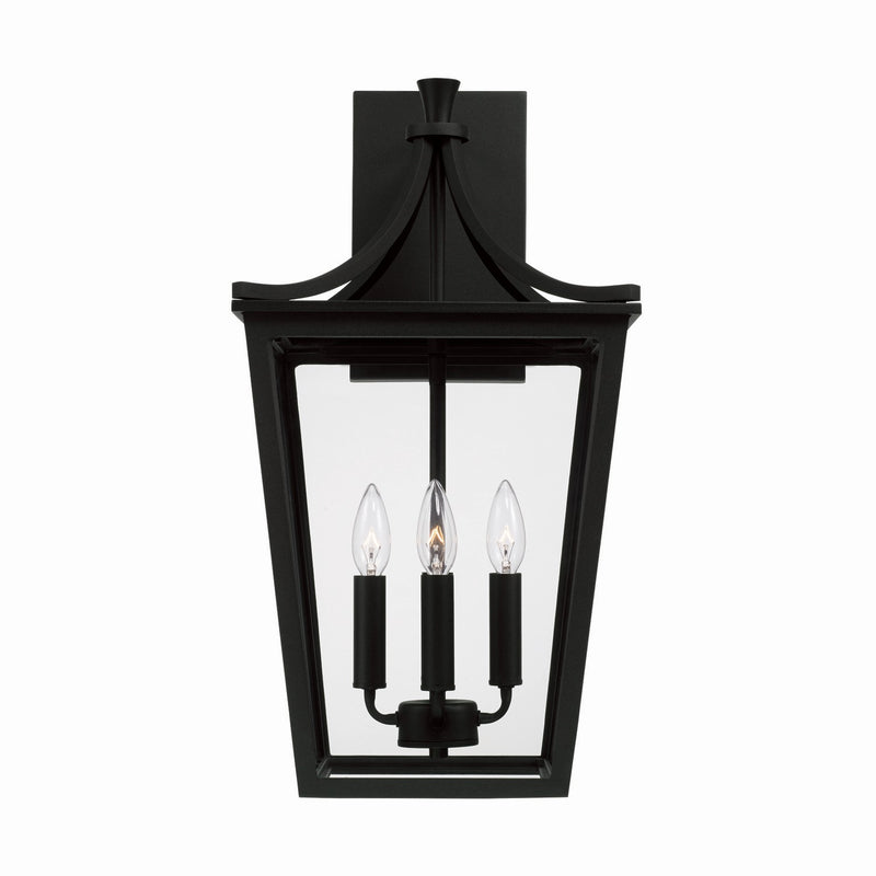 Capital Lighting 947941BK Four Light Outdoor Wall Lantern, Black