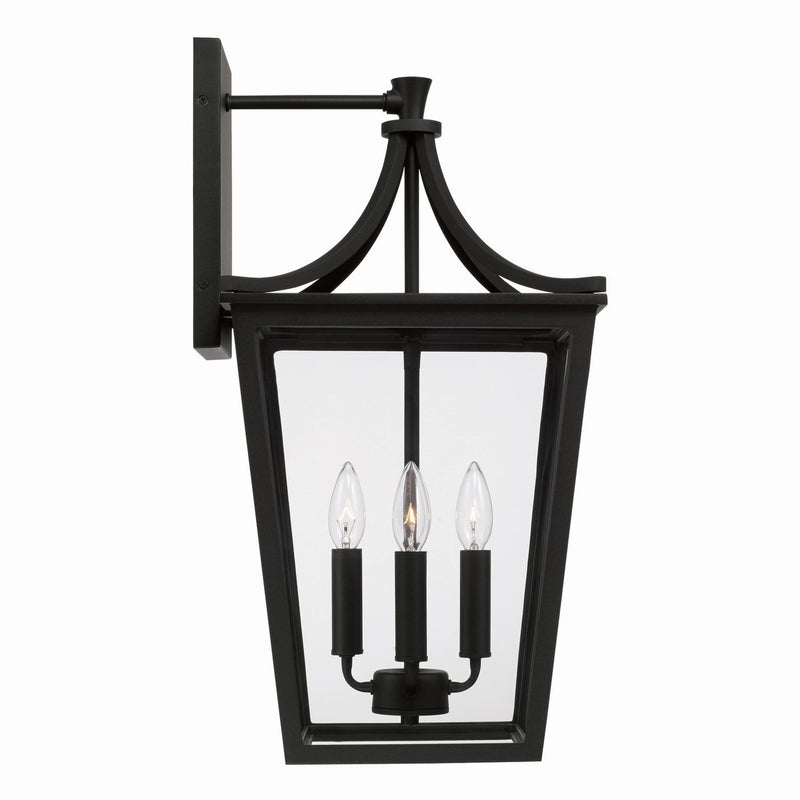 Capital Lighting 947941BK Four Light Outdoor Wall Lantern, Black