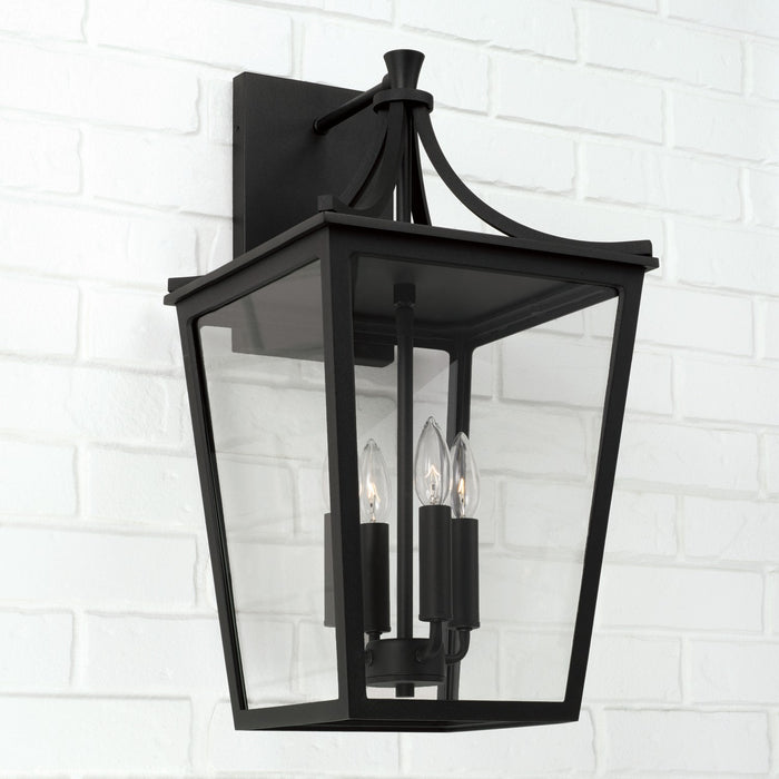 Capital Lighting 947941BK Four Light Outdoor Wall Lantern, Black