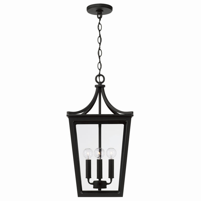 Capital Lighting 947942BK Four Light Outdoor Hanging Lantern, Black