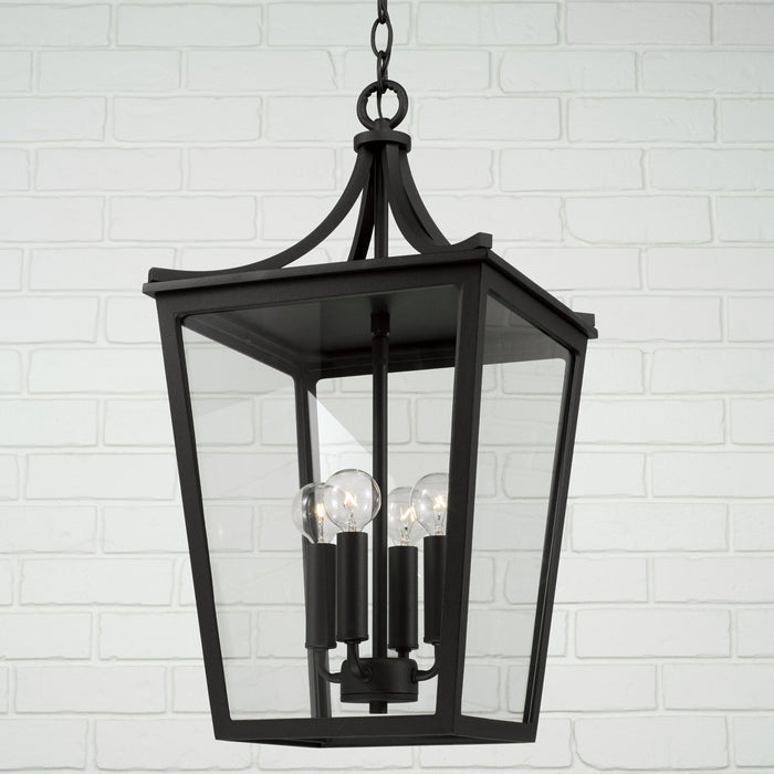 Capital Lighting 947942BK Four Light Outdoor Hanging Lantern, Black