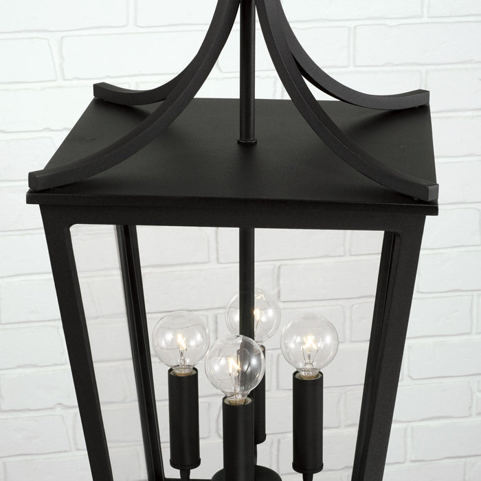 Capital Lighting 947942BK Four Light Outdoor Hanging Lantern, Black