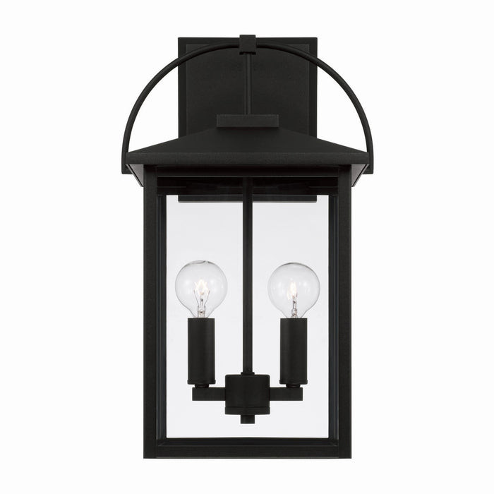Capital Lighting 948021BK Two Light Outdoor Wall Lantern, Black