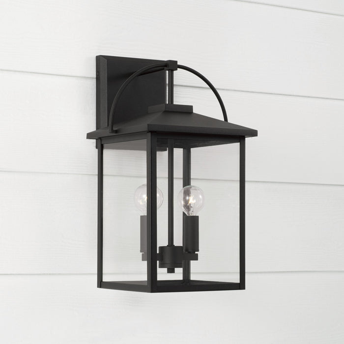 Capital Lighting 948021BK Two Light Outdoor Wall Lantern, Black