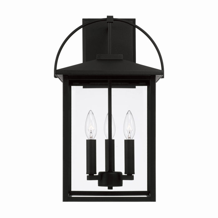 Capital Lighting 948031BK Three Light Outdoor Wall Lantern, Black