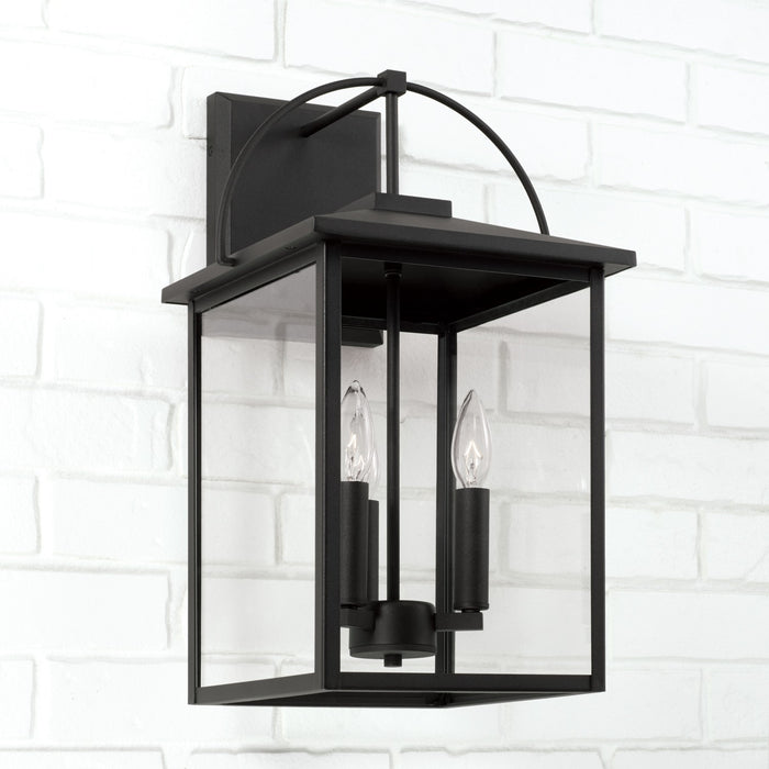 Capital Lighting 948031BK Three Light Outdoor Wall Lantern, Black