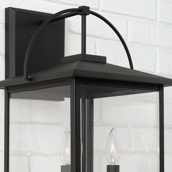 Capital Lighting 948031BK Three Light Outdoor Wall Lantern, Black
