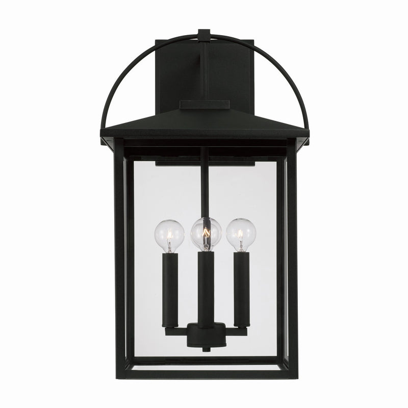 Capital Lighting 948041BK Four Light Outdoor Wall Lantern, Black