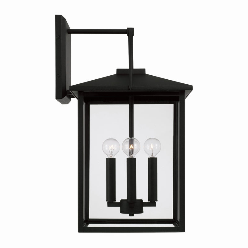 Capital Lighting 948041BK Four Light Outdoor Wall Lantern, Black