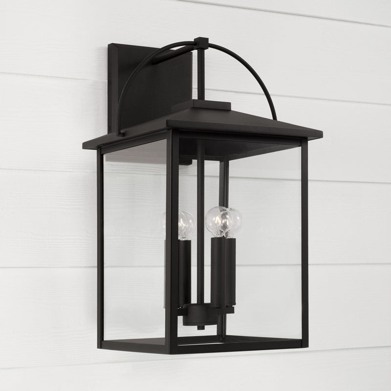 Capital Lighting 948041BK Four Light Outdoor Wall Lantern, Black
