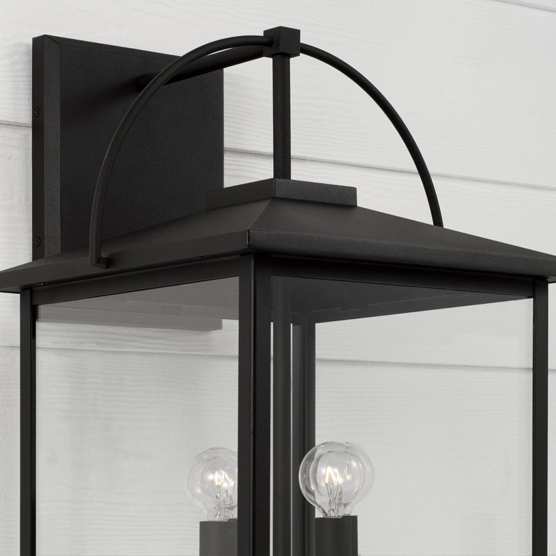 Capital Lighting 948041BK Four Light Outdoor Wall Lantern, Black