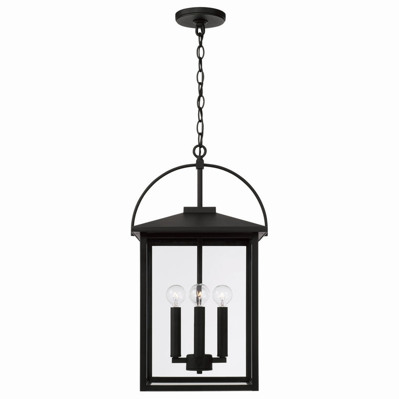 Capital Lighting 948042BK Four Light Outdoor Hanging Lantern, Black