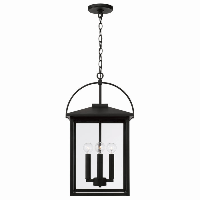 Capital Lighting 948042BK Four Light Outdoor Hanging Lantern, Black