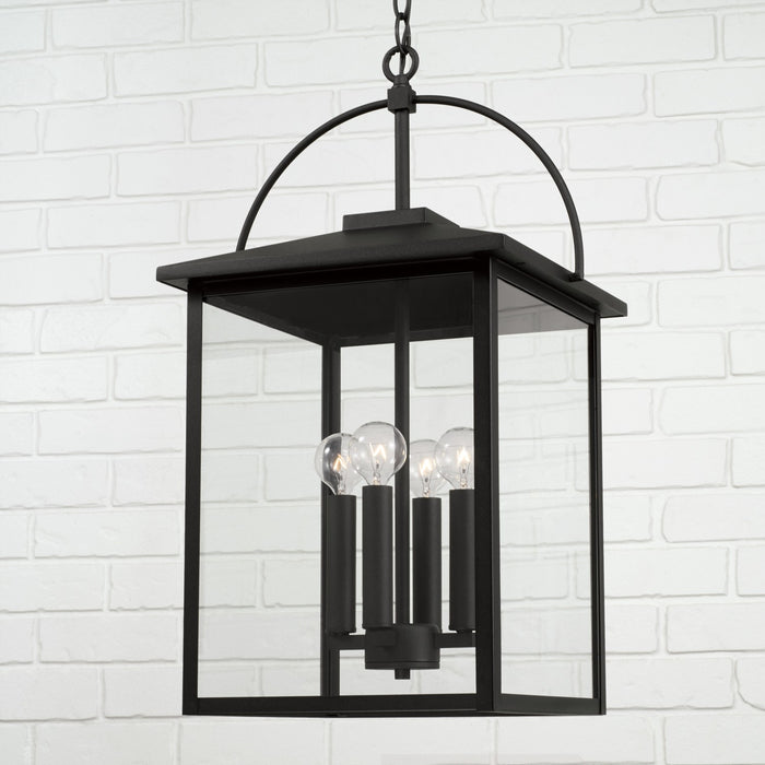 Capital Lighting 948042BK Four Light Outdoor Hanging Lantern, Black