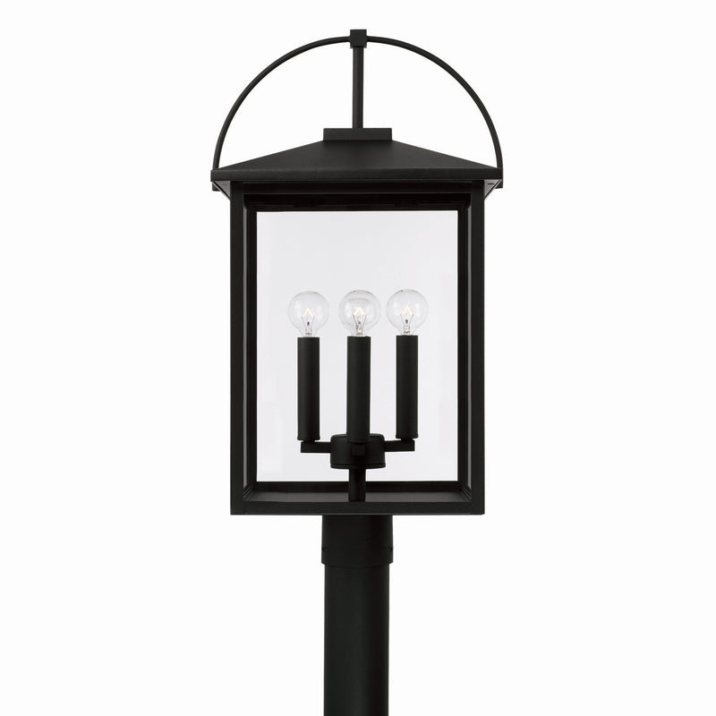 Capital Lighting 948043BK Four Light Outdoor Post Lantern, Black