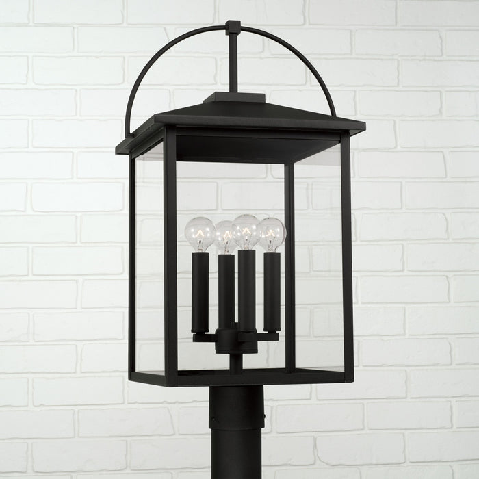 Capital Lighting 948043BK Four Light Outdoor Post Lantern, Black
