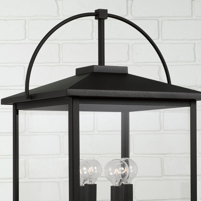 Capital Lighting 948043BK Four Light Outdoor Post Lantern, Black