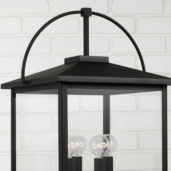 Capital Lighting 948043BK Four Light Outdoor Post Lantern, Black