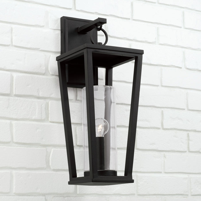 Capital Lighting 948112BK One Light Outdoor Wall Lantern, Black