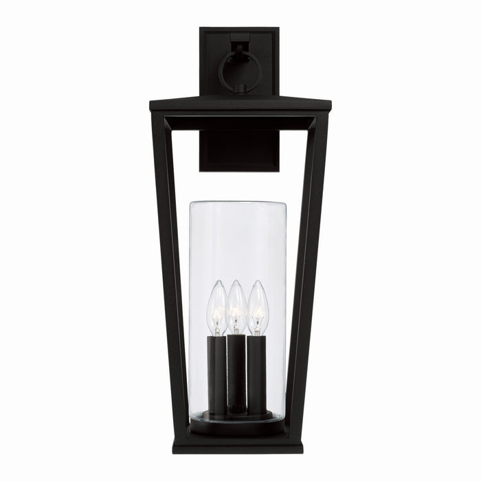 Capital Lighting 948131BK Three Light Outdoor Wall Lantern, Black