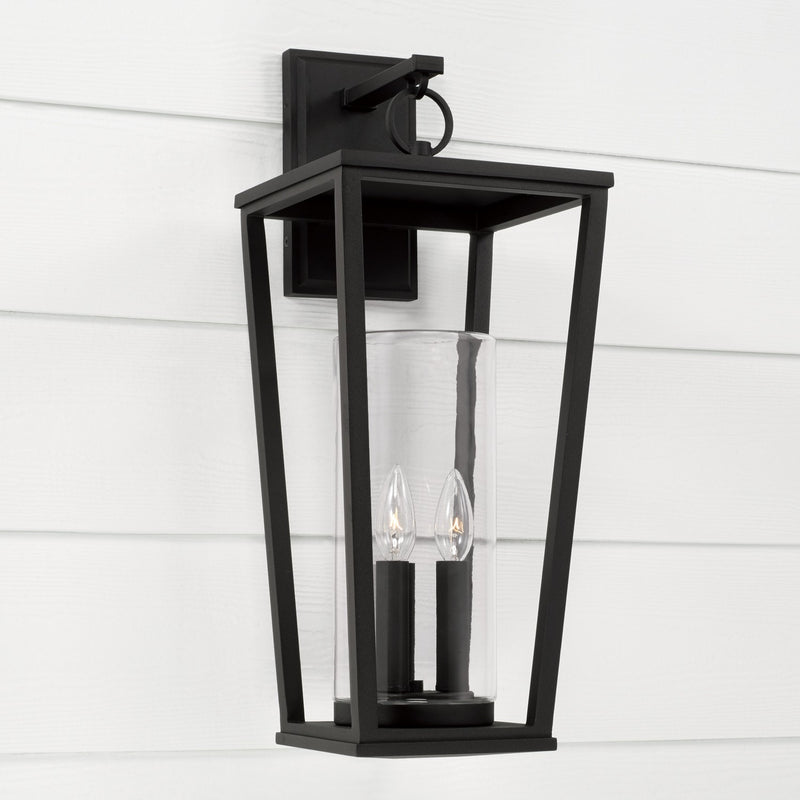 Capital Lighting 948131BK Three Light Outdoor Wall Lantern, Black