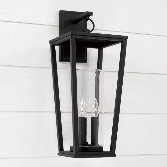 Capital Lighting 948131BK Three Light Outdoor Wall Lantern, Black