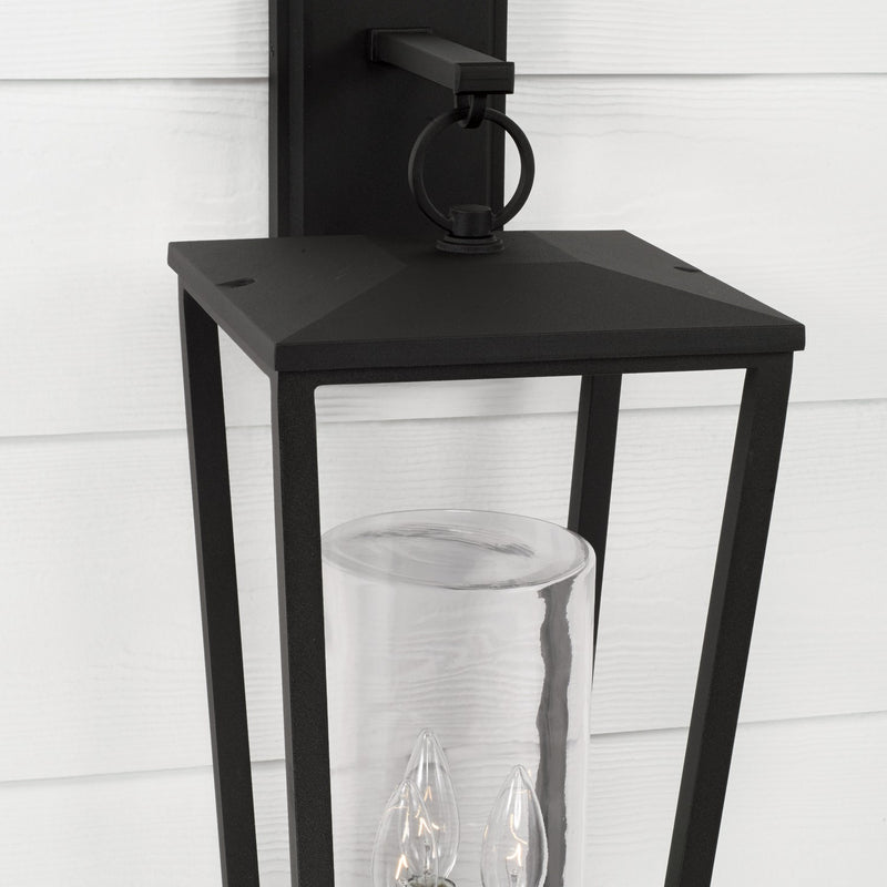 Capital Lighting 948131BK Three Light Outdoor Wall Lantern, Black
