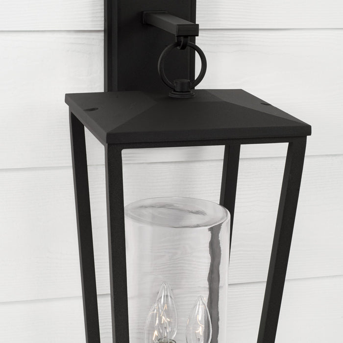 Capital Lighting 948131BK Three Light Outdoor Wall Lantern, Black