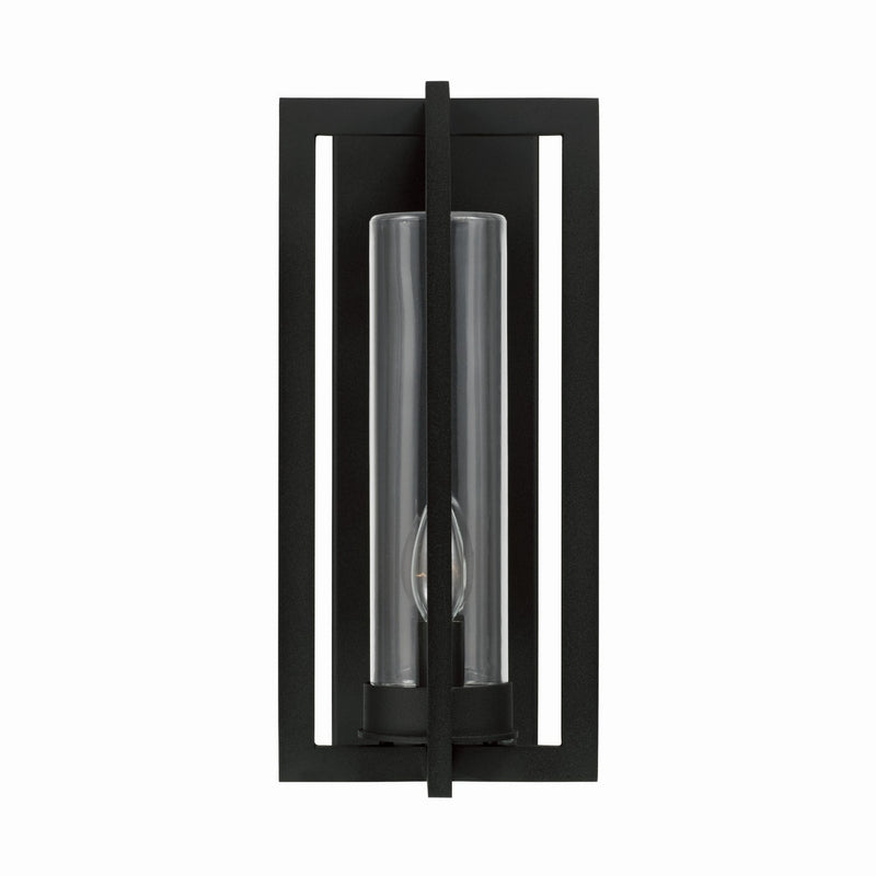 Capital Lighting 948211BK One Light Outdoor Wall Lantern, Black
