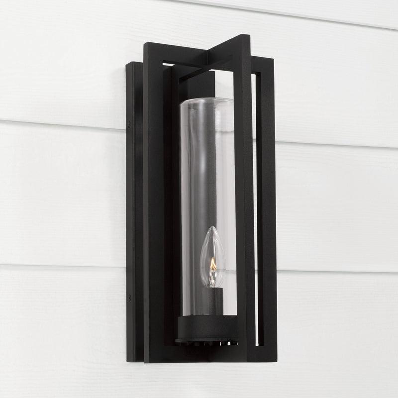 Capital Lighting 948211BK One Light Outdoor Wall Lantern, Black