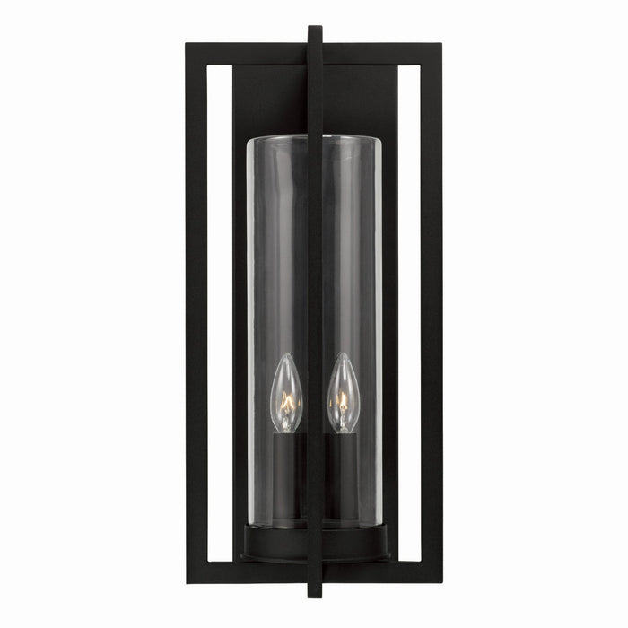Capital Lighting 948221BK Two Light Outdoor Wall Lantern, Black