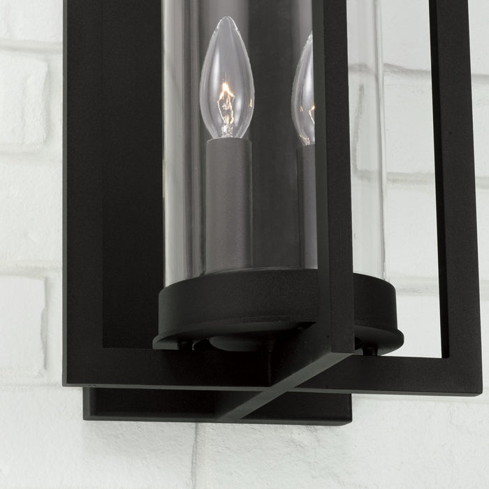 Capital Lighting 948221BK Two Light Outdoor Wall Lantern, Black