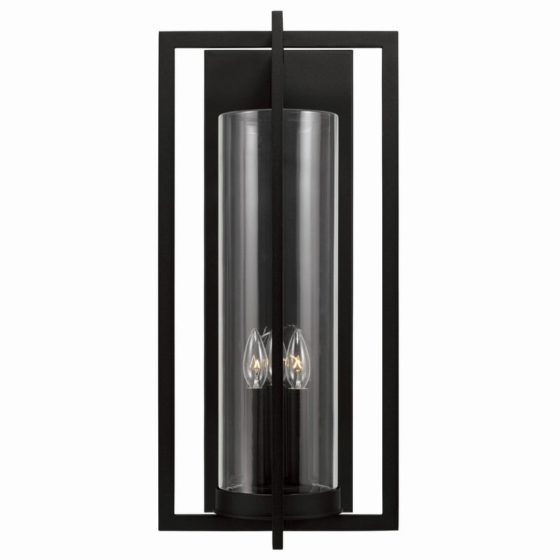 Capital Lighting 948231BK Three Light Outdoor Wall Lantern, Black