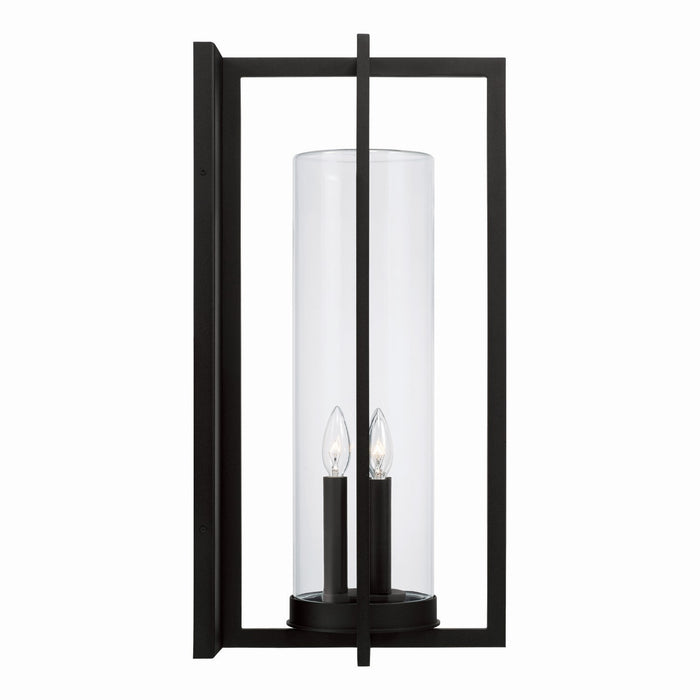 Capital Lighting 948231BK Three Light Outdoor Wall Lantern, Black