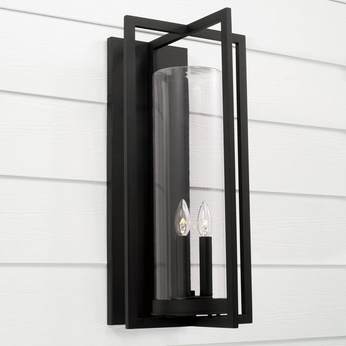 Capital Lighting 948231BK Three Light Outdoor Wall Lantern, Black